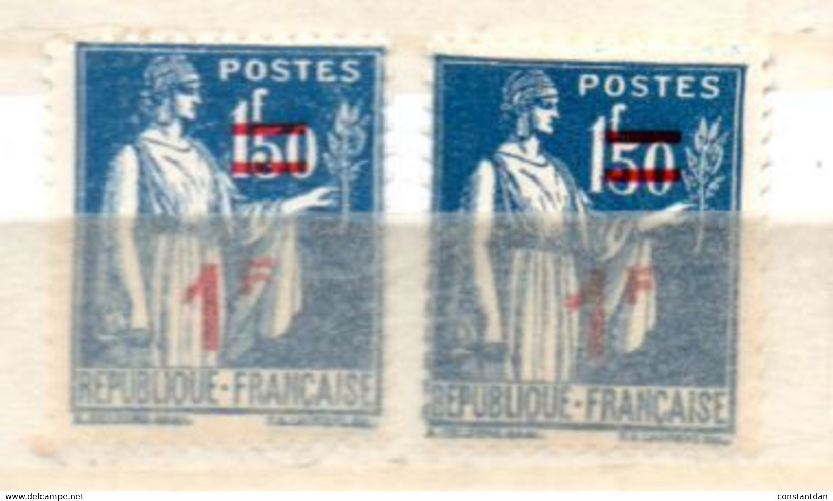 FRANCE N° 485 1F S 1F50 BLEU TYPE PAIX 2 NUANCES DIFFERENTES NEUF SANS CHARNIERE - Neufs