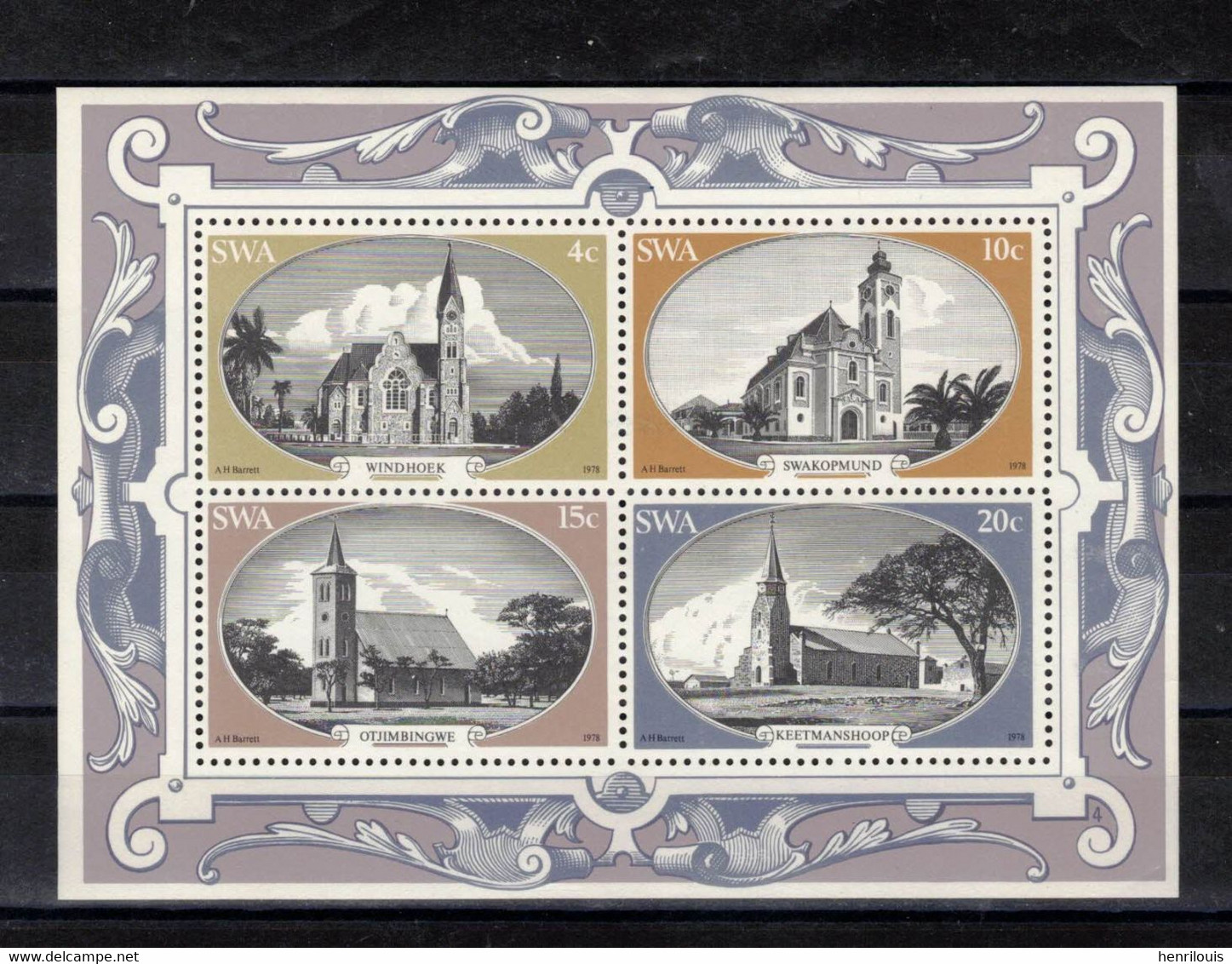 AFRIQUE Du Sud Ouest  Timbres Neufs ** De 1977 - 1978 ( Ref 2111 )  Eglises - Edifices Historiques - Voir 2 Scans - South West Africa (1923-1990)