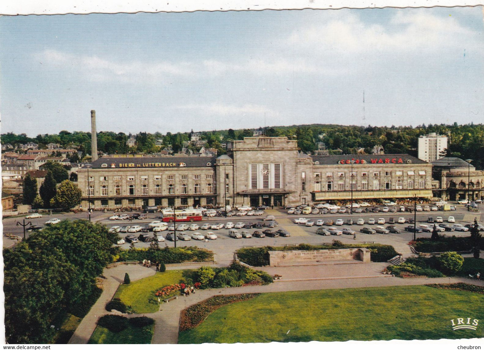 68. MULHOUSE. CPSM. LA GARE.  + TEXTE - Mulhouse