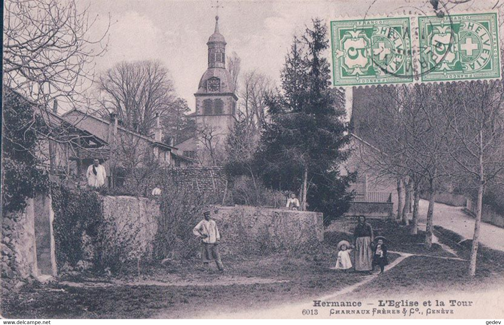 Hermance GE, L'Eglise Et La Tour, Carte Animée (6013) - Hermance