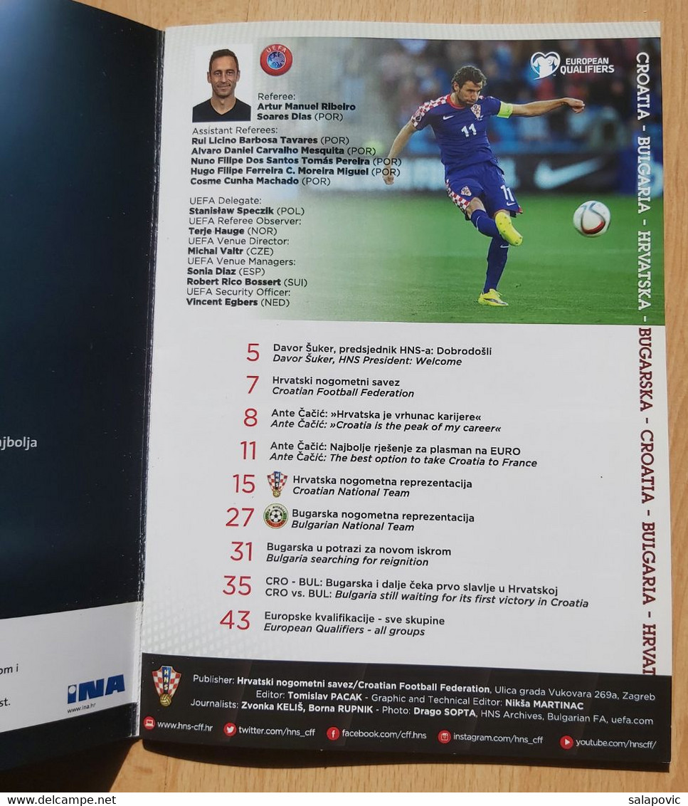 PROGRAM Hrvatska Vs Bugarska 10.10. 2015 European Qualifiers CROATIA Vs BULGARIA - Libri