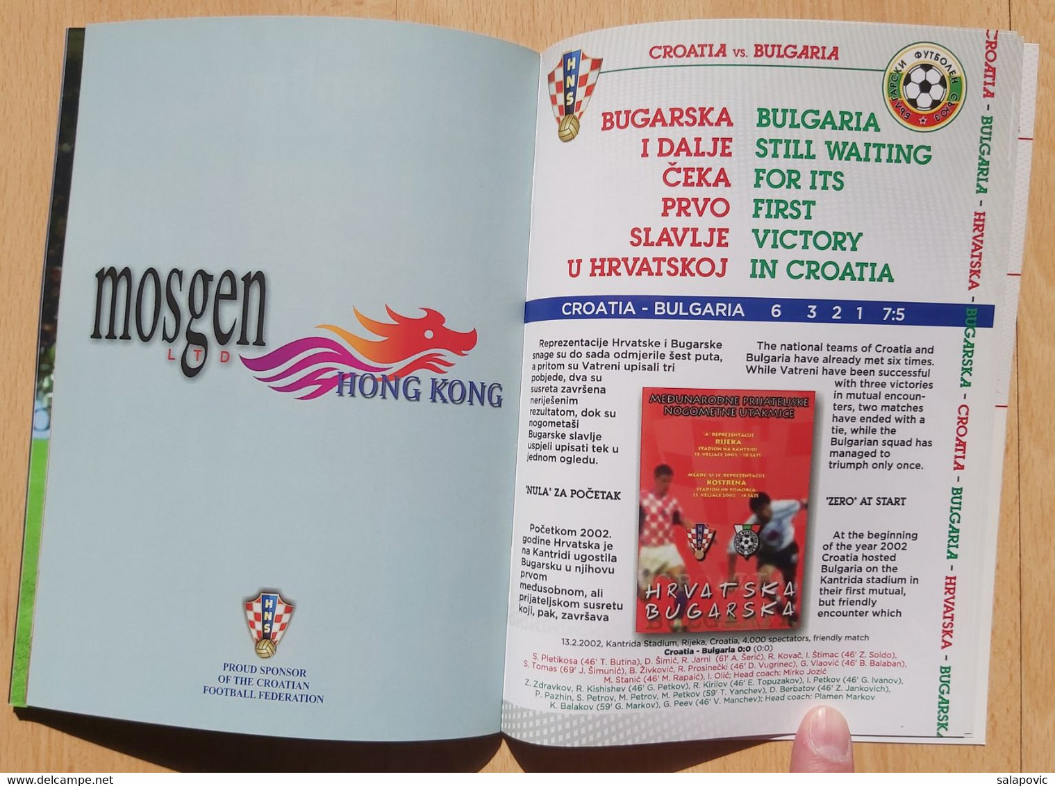 PROGRAM Hrvatska Vs Bugarska 10.10. 2015 European Qualifiers CROATIA Vs BULGARIA - Books