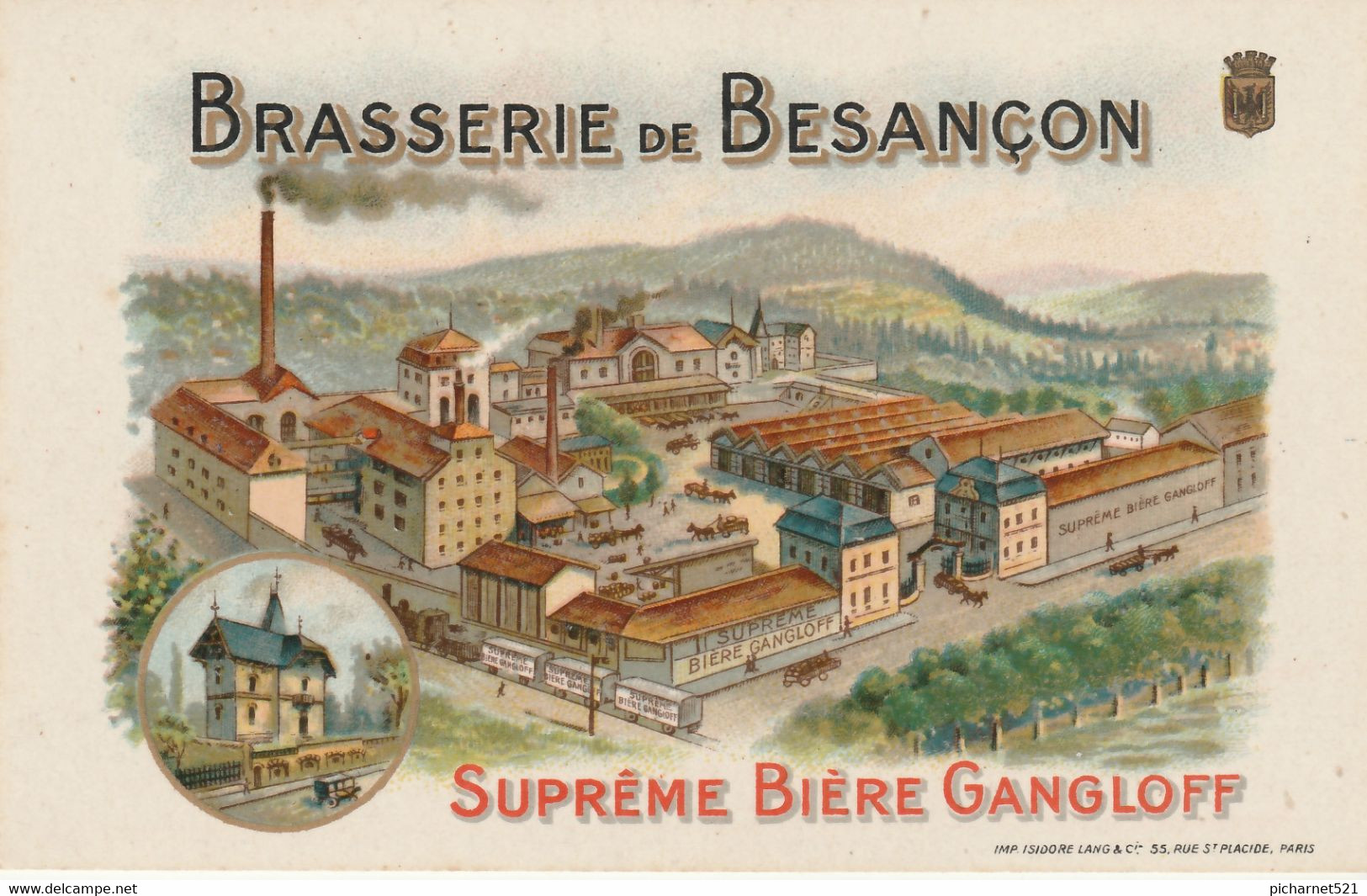 Brasserie De Besançon - Suprème Bière Gangloff. Couleurs - Avis De Passage. 2 Scan. - Alimentare
