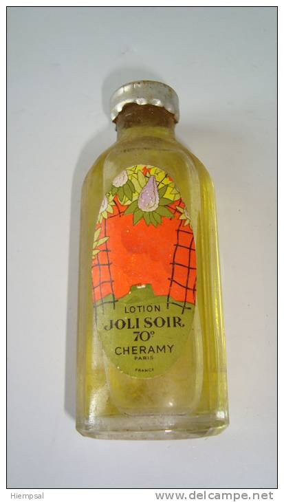 LOTION  70° JOLI SOIR CHERAMY  PARIS   ANNEE  50  60 - Parfumproben - Phiolen