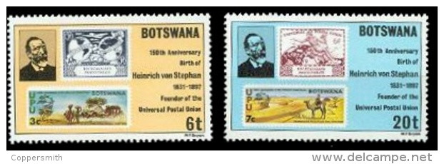 (070) Botswana  1981  UPU / Stephan  / Stamp On Stamp / Timbre Sur Timbre  ** / Mnh  Michel 262-63 - Botswana (1966-...)