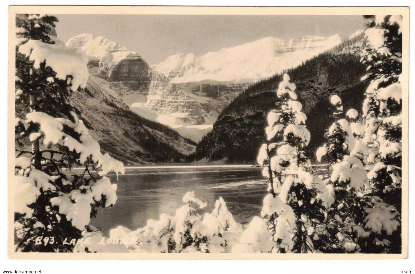 Vintage Canadian Rockies Lake Louise In Winter , Along The Line Of The  Pacific Railway Banff, Alberta - Lac Louise