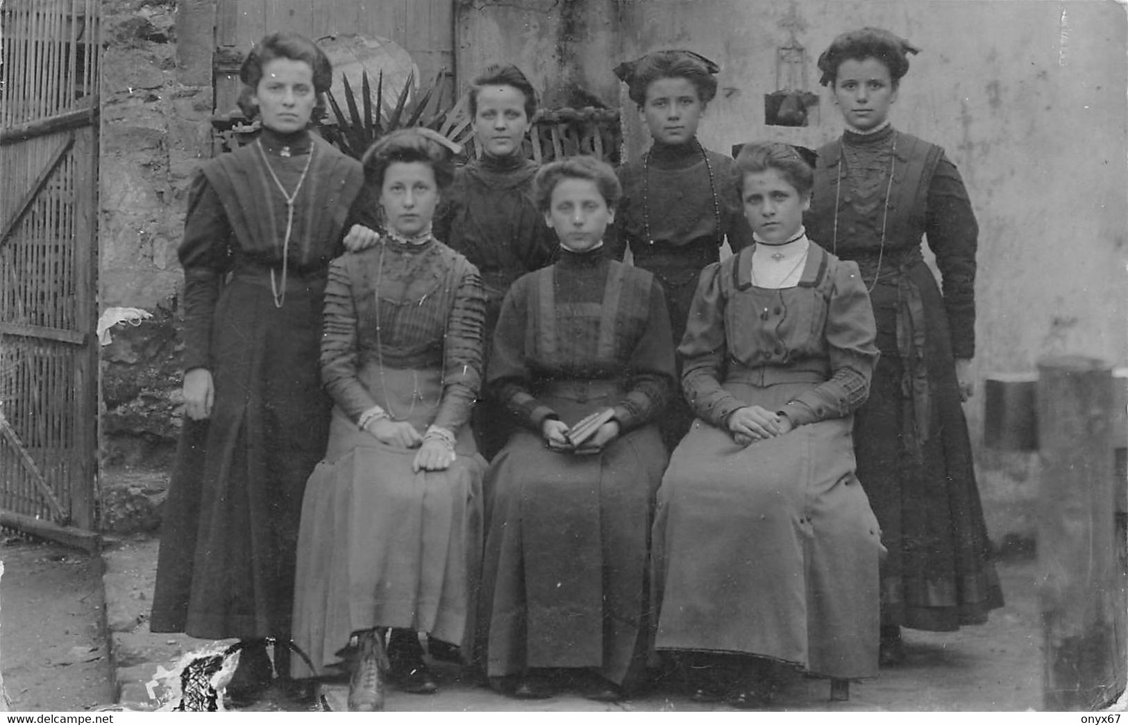 Carte Photo Militaire Allemand BRITTEN-Losheim Am See-Sarre-Saar-Sarrland Groupe Jeunes Femmes Cachet-Stempel-Bahnpost - Losheim