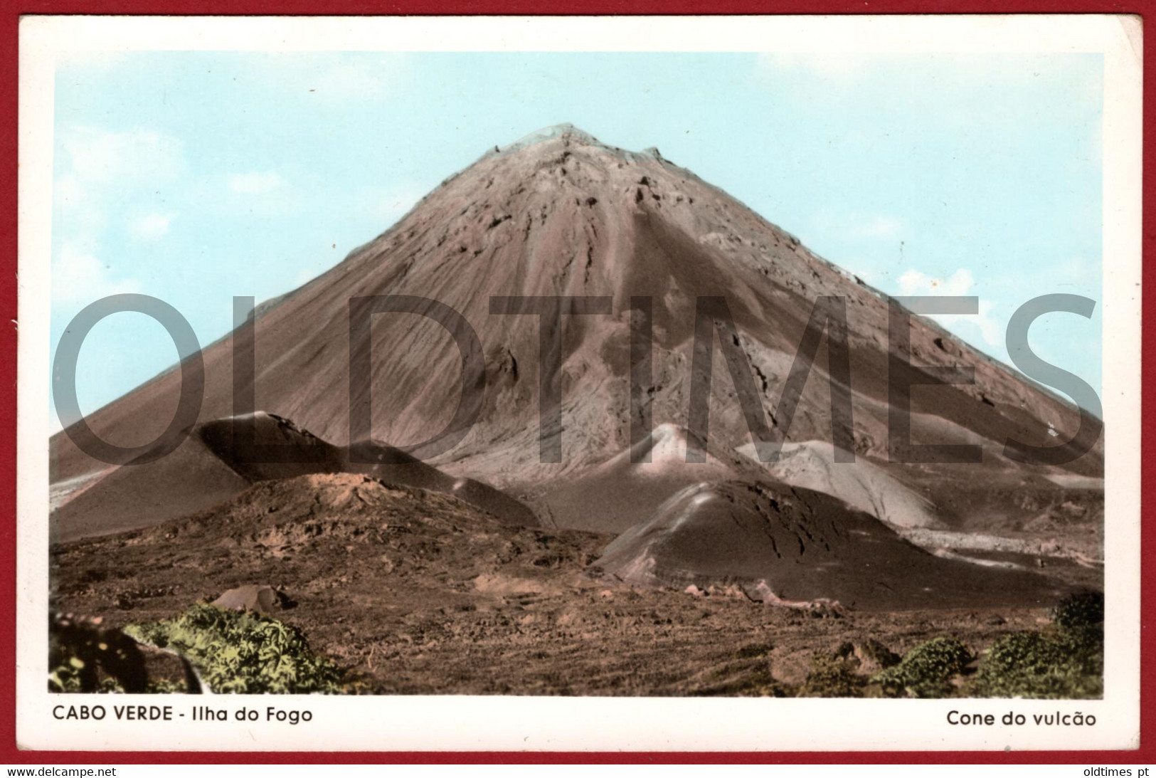 CABO VERDE - ILHA DO FOGO - CONE DO VULCAO - 1950 REAL PHOTO PC - Cap Vert