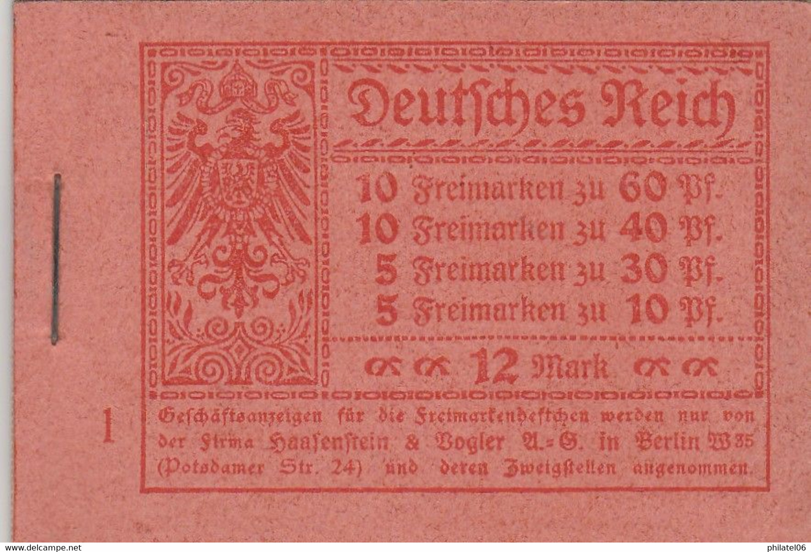 ALLEMAGNE  CARNET PUBLICITAIRE COMPLET  TIMBRES MNH** (SAUF DERNIERE PAGE COLLES SUR COUVERTURE) - Postzegelboekjes