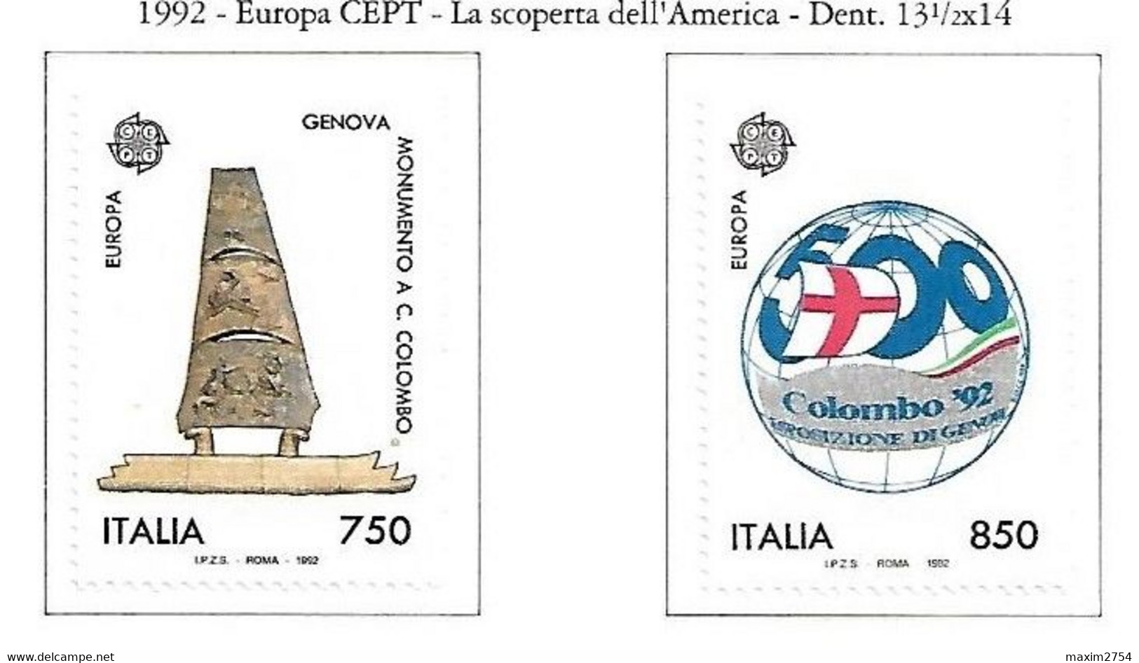 ITALIA - 1992 - N. 2016/17** (CATALOGO UNIFICATO) - 1991-00:  Nuovi