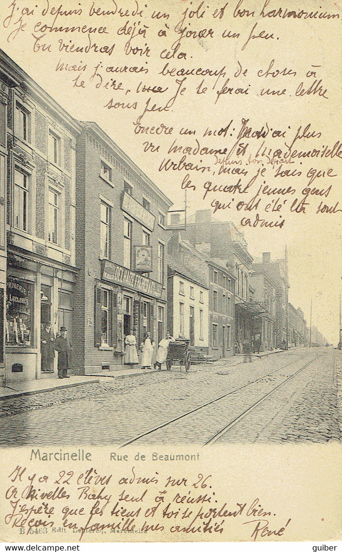 Charleroi Marcinelle Rue De Beaumont  Imprimerie Leclerck Delhaize Voie De Tram - Charleroi