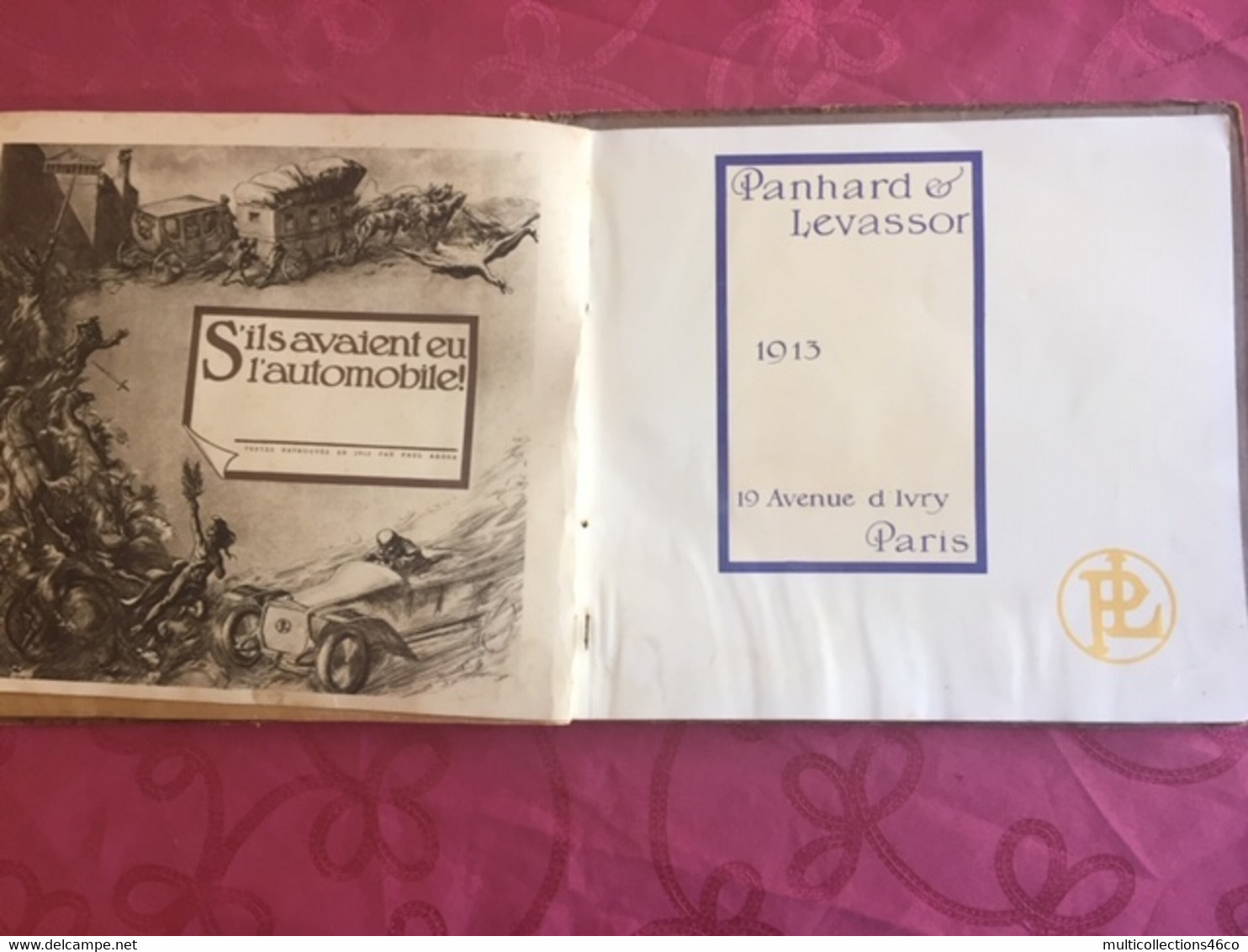 050820A - RARE Catalogue Pub  PANHARD LEVASSOR 1913 PARIS Auto Torpedo Landaulet Limousine - Automobili