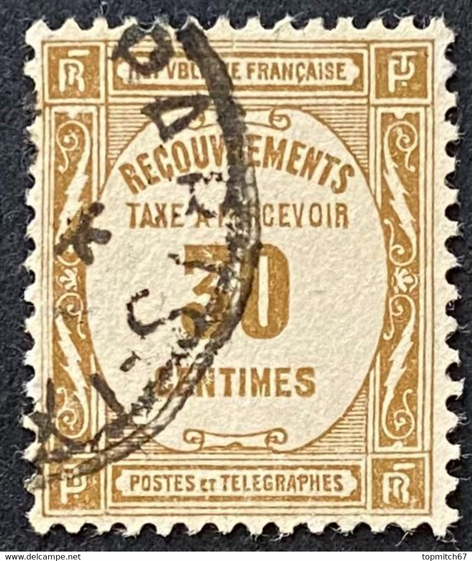 FRAYX046U1 - Timbres Taxe - Recouvrements Valeurs Impayées - 30 C Used Stamp 1908-1925 - France YT YX 046 - Timbres