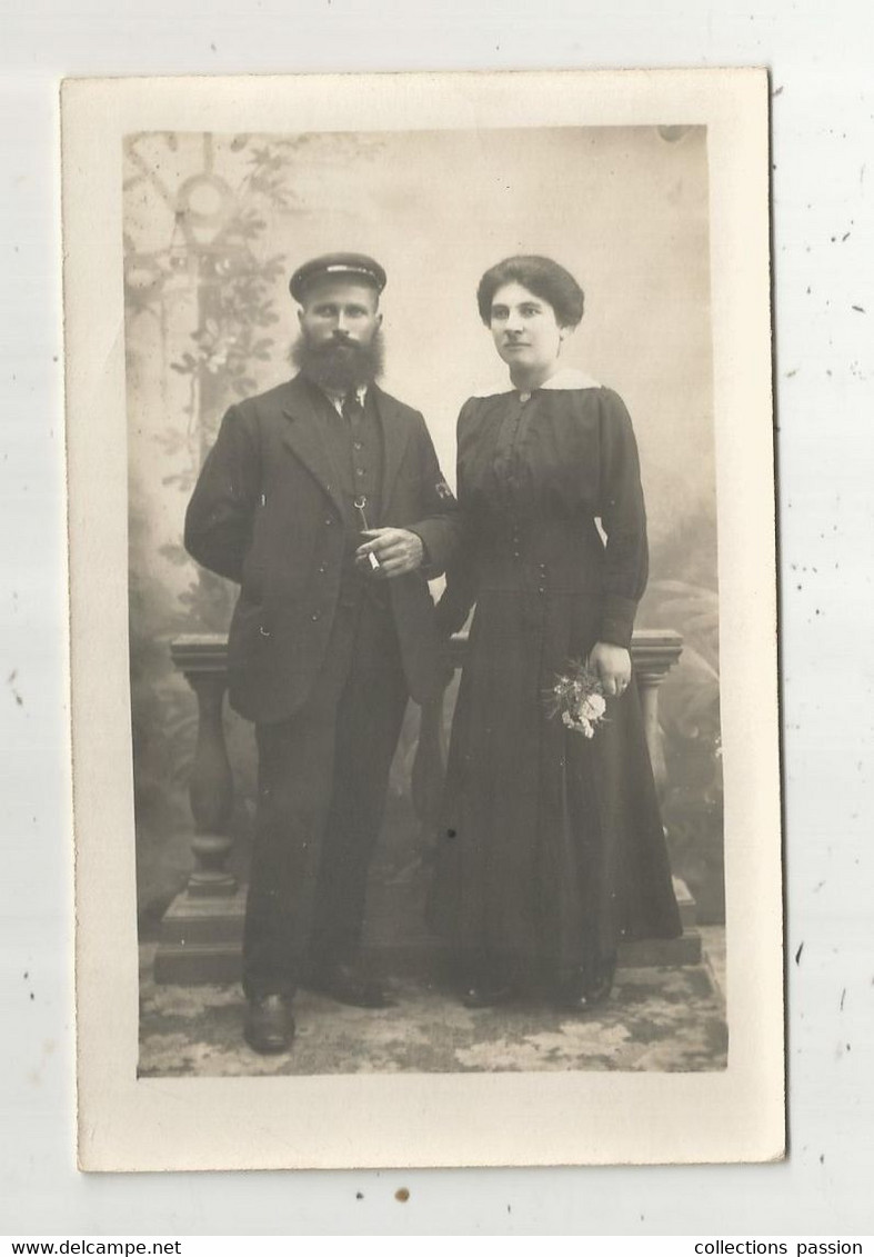 Cp, Carte Photo ,uniforme ,métier , Vierge , Barbe - Altri & Non Classificati