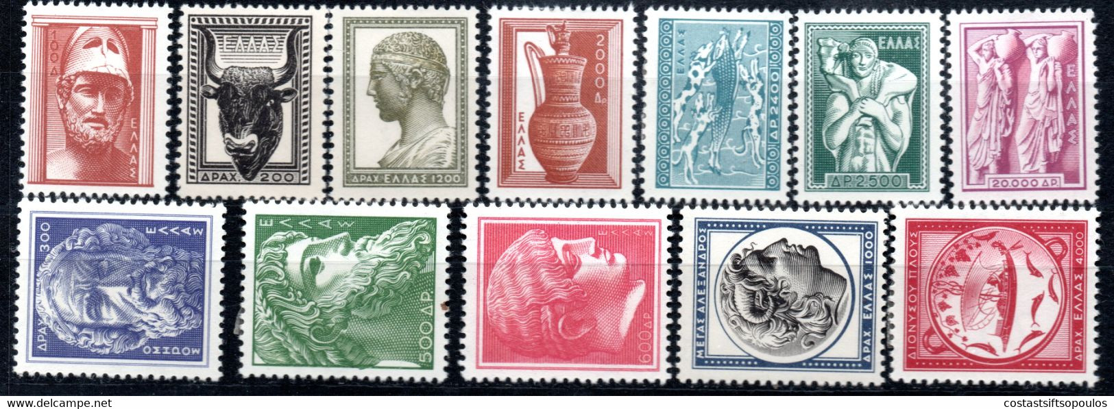 76.1954 ANCIENT ART I.HELLAS 729-740 MH - Other & Unclassified