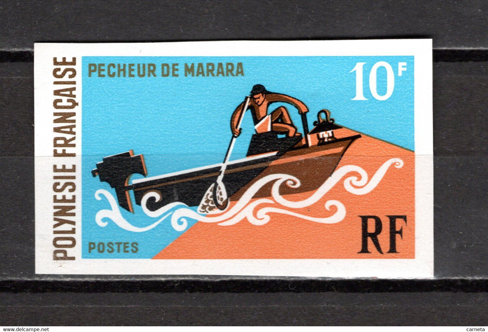 POLYNESIE   N° 82  NON DENTELE  NEUF SANS CHARNIERE COTE 30.00€  SPORT PECHE - Imperforates, Proofs & Errors