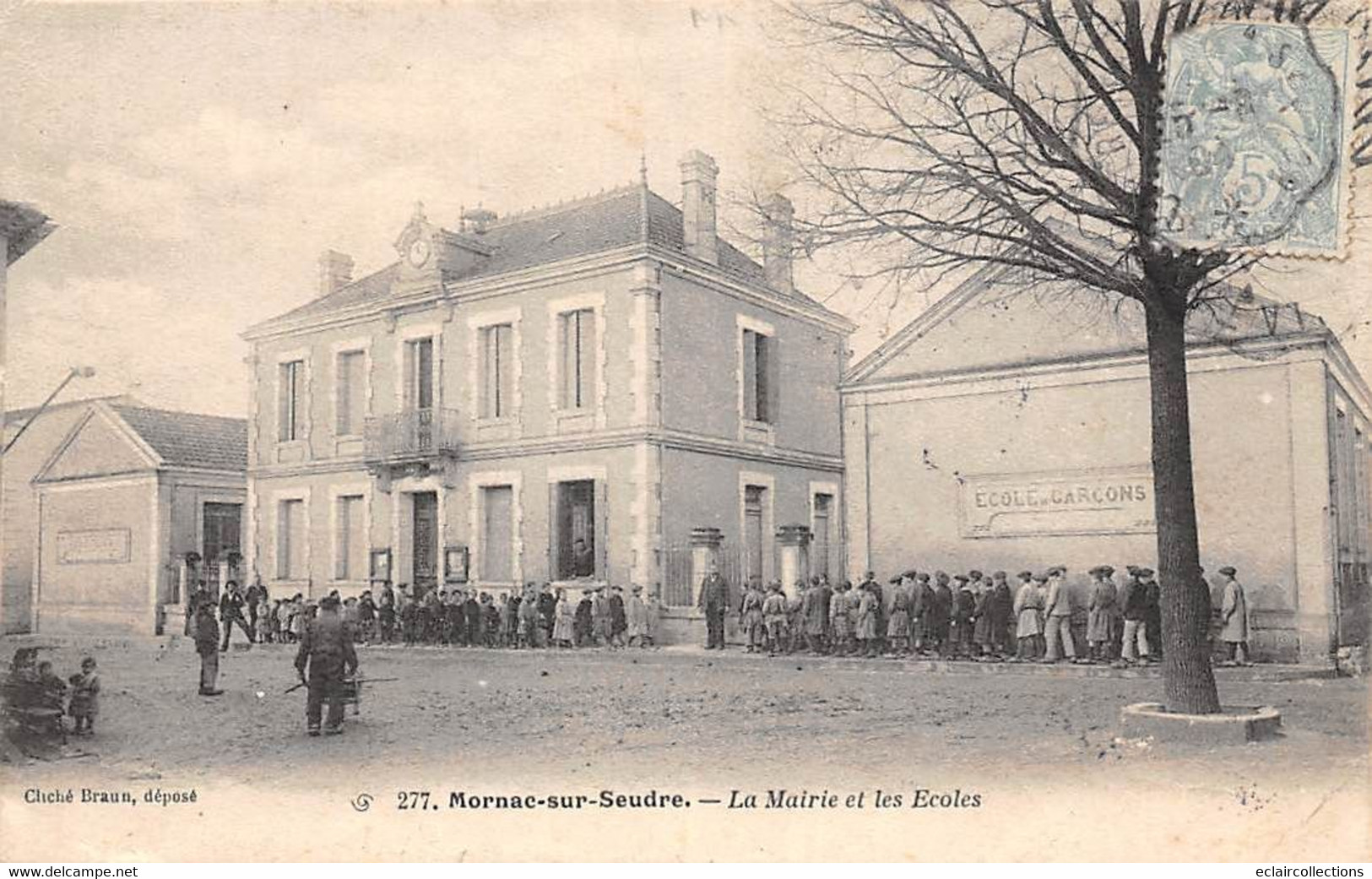 Mornac Sur Seudre         17        La Mairie Et Les Ecoles    N°277. Cliché Braun       (voir Scan) - Other & Unclassified