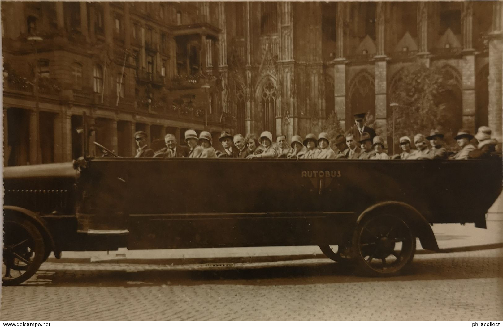 Germany PHOTO-AK // Carte Photo - RPPC // Autobus Koln Ca 1929 - Busse & Reisebusse