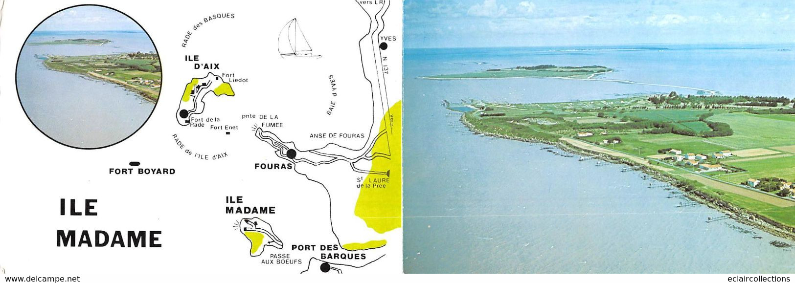 Port Des Barques          17            L'Ile Madame  . Dépliant Explicatif   10x15                (voir Scan) - Otros & Sin Clasificación