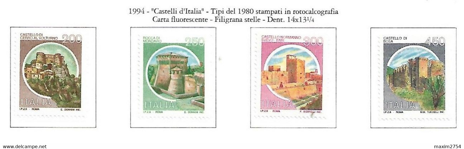 ITALIA - 1994 - N. 2120/23** (CATALOGO UNIFICATO) - 1991-00:  Nuovi