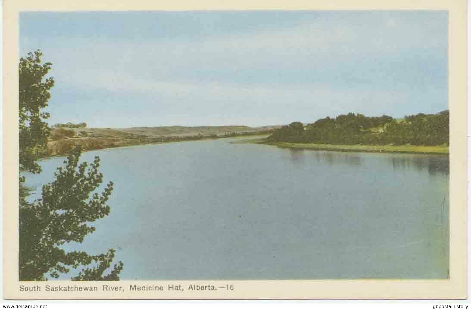 CANADA Ca. 1930 Superb Mint Coloured Pc "South Saskatchewan River, MEDICINI HAT" - Autres & Non Classés