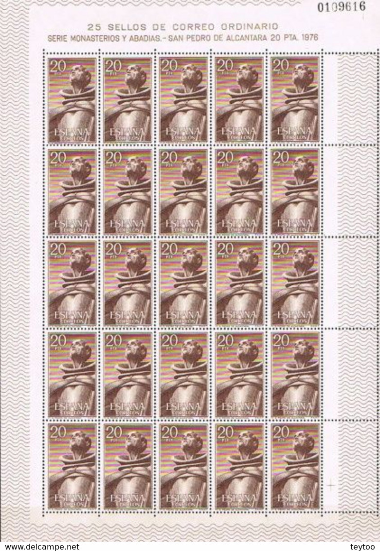 .[A0154] España 1976; Pliego San Pedro De Alcántara, 25x20Pt. (MNH) - Full Sheets