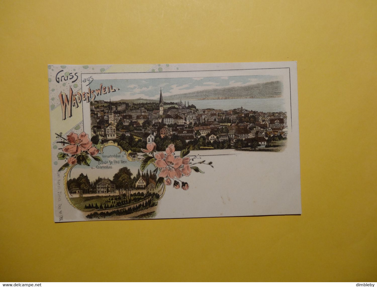 Gruss Aus Wädensweil  - Wädenswil/ Versuchsstation U. Schule Für Obst Wein U. Gartenbau /  Litho Künzli Zürich (9102) - Wädenswil