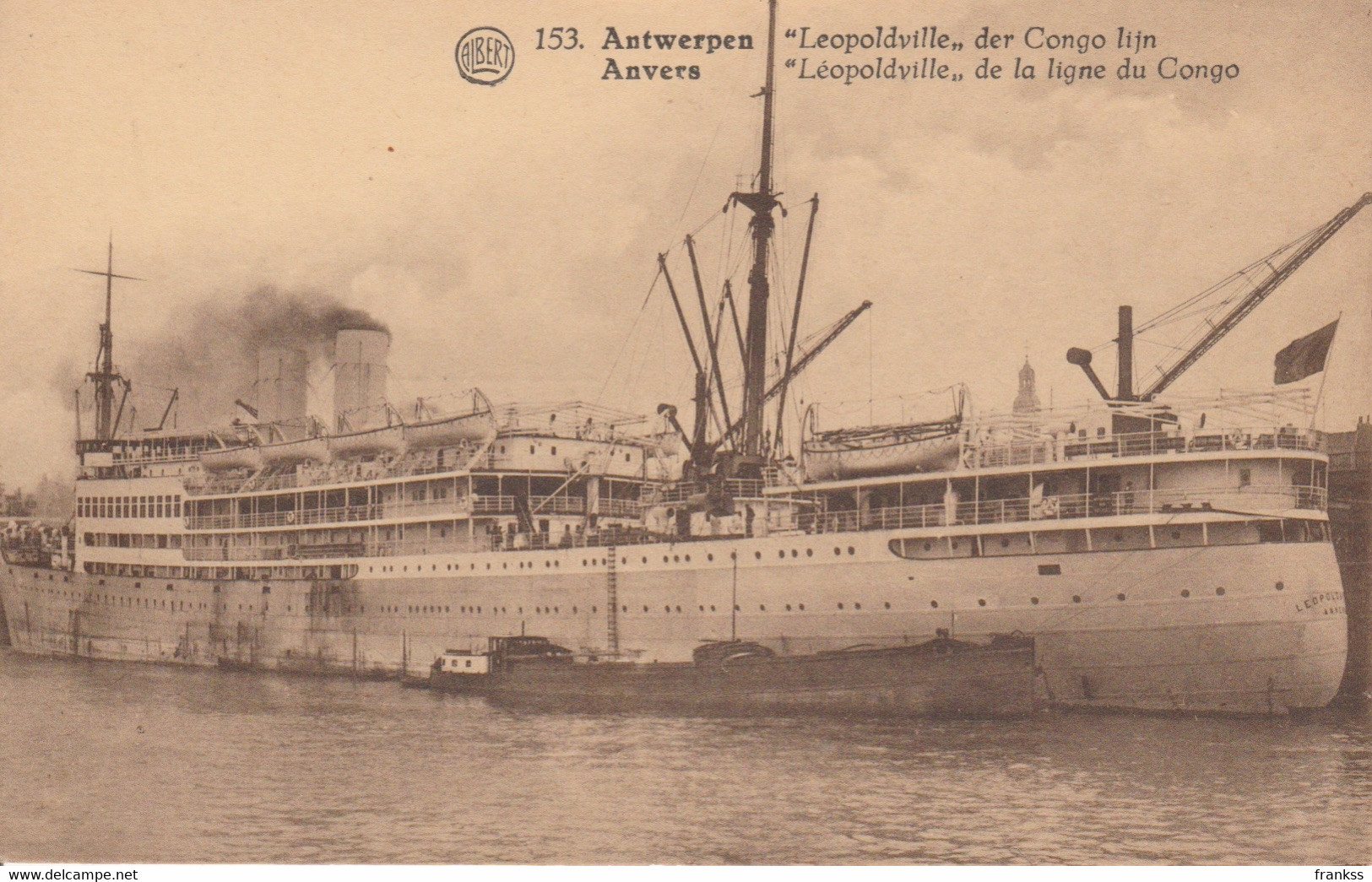 Congo Boot Leopoldville Aan De Schelde Kaai ???? - Cargos