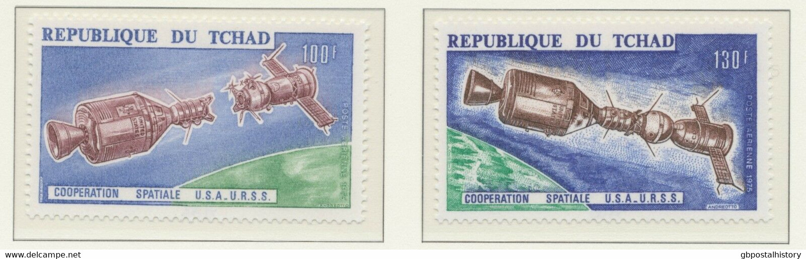 CHAD 1975 APOLLO SOYUZ TWO Superb U/M Sets - Tschad (1960-...)