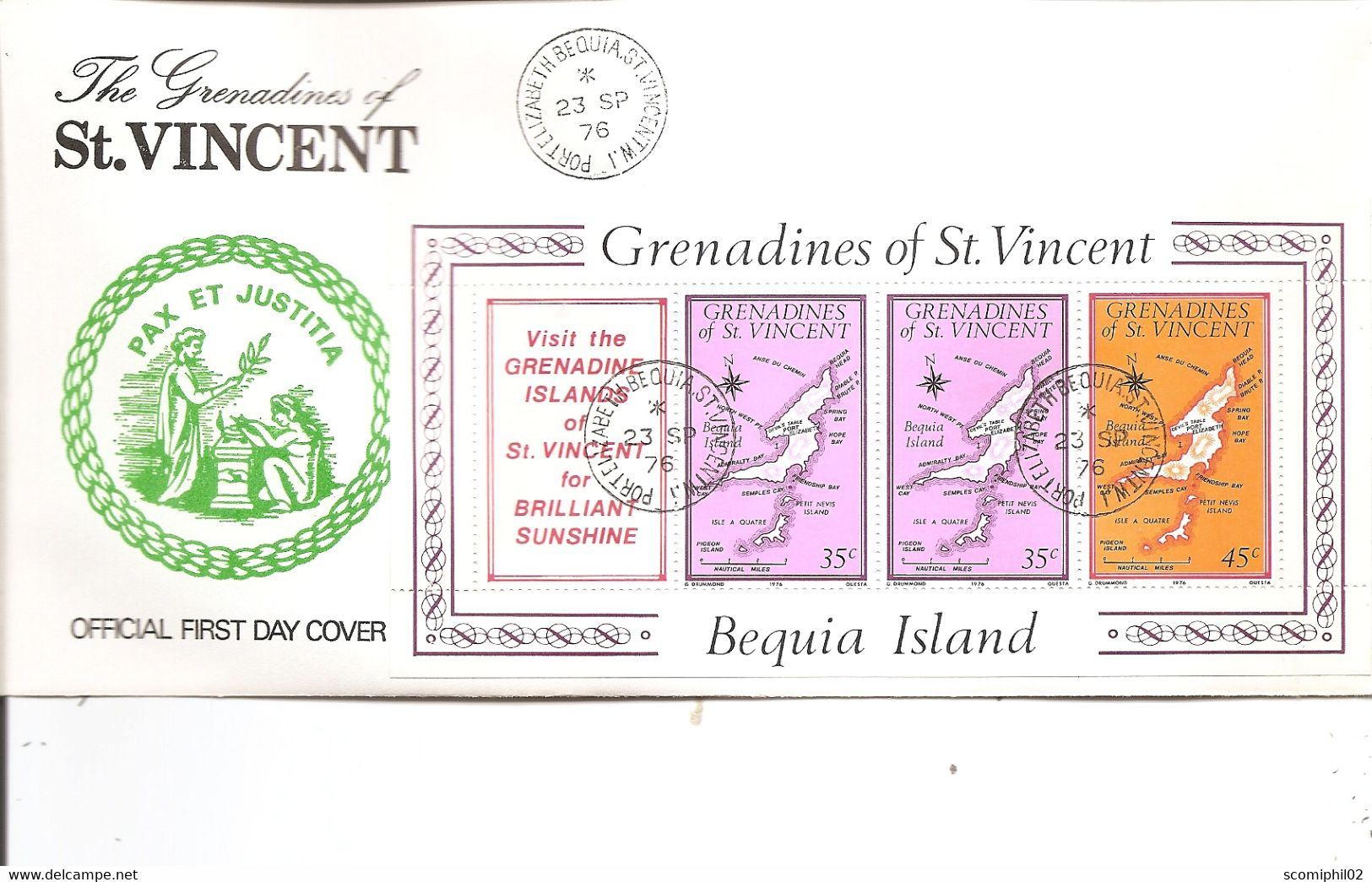 Iles - Bequia ( FDC Des Grenadines De  Saint-Vincent De 1976 à Voir) - Isole