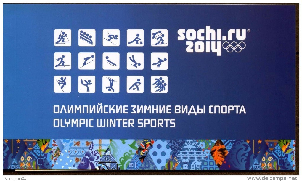 Russia, 2014, Mi. 1761-63II, 1873-78II, 1942-43II, 1975-77II, Olympic Games, Sochi, Prestige Booklet - Blocks & Sheetlets & Panes