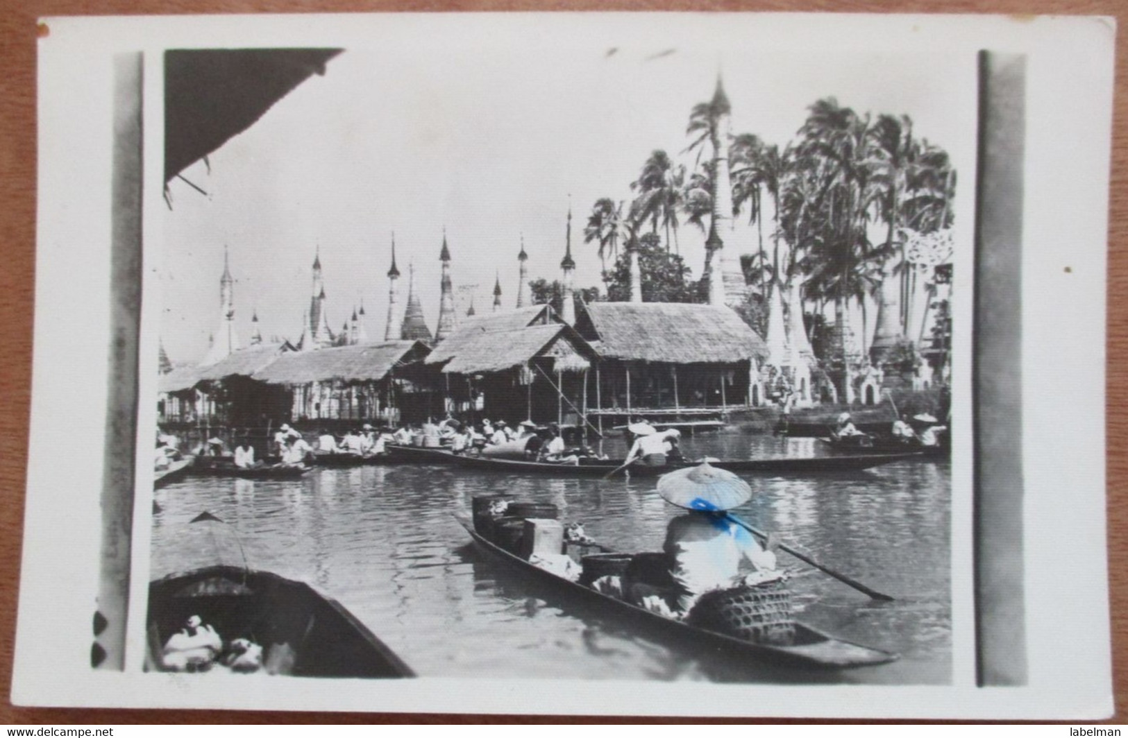 RANGOON YANGON BURMA CANAL MARKET CANOO PC CPA CPM PICTURE PHOTO POSTCARD CARTOLINA CARD - East Timor