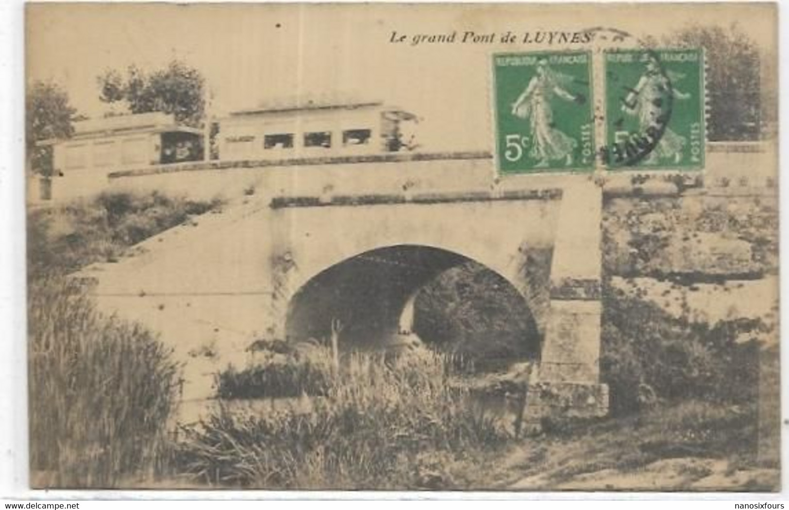 13.LUYNES.  LE GRAND PONT  TRAMWAY  AN 1916. - Luynes