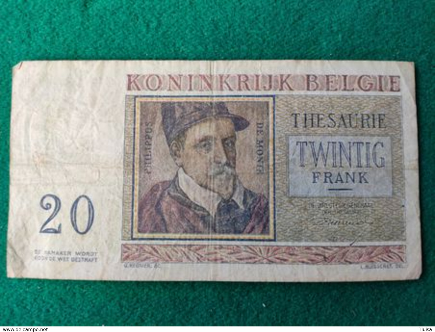 Belgio 20 Francs 1956 - Sonstige & Ohne Zuordnung