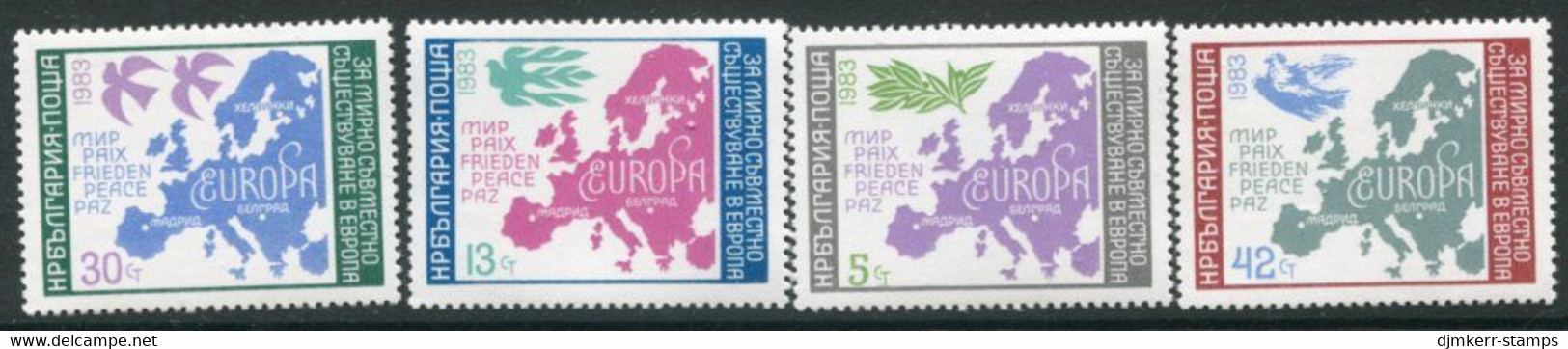 BULGARIA 1983  European Security Conference MNH / **.  Michel 3218-21 - Unused Stamps