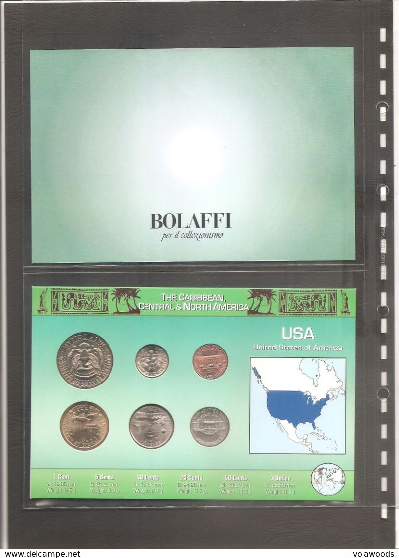 USA - Folder Bolaffi "Monete Dal Mondo" Emissione Valori UNC - Collezioni