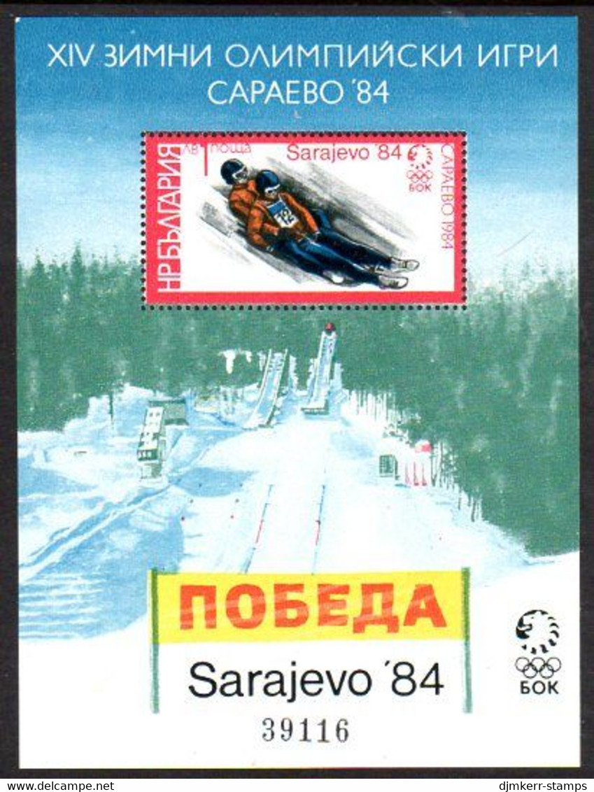 BULGARIA 1983 Winter Olympic Games Block MNH / **.  Michel Block 135 - Ungebraucht