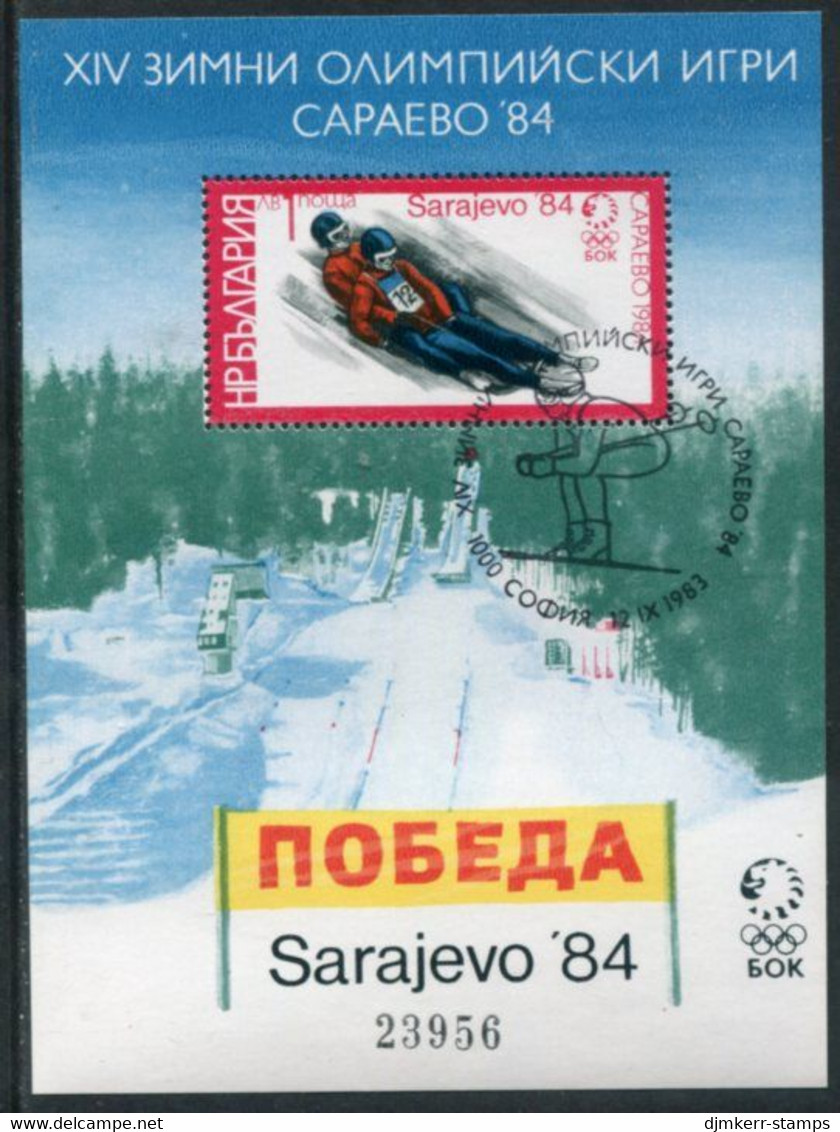 BULGARIA 1983 Winter Olympic Games Block Used.  Michel Block 135 - Blocks & Sheetlets