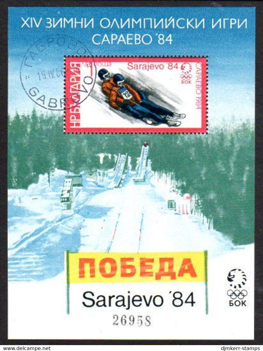 BULGARIA 1983 Winter Olympic Games Block Used.  Michel Block 135 - Used Stamps