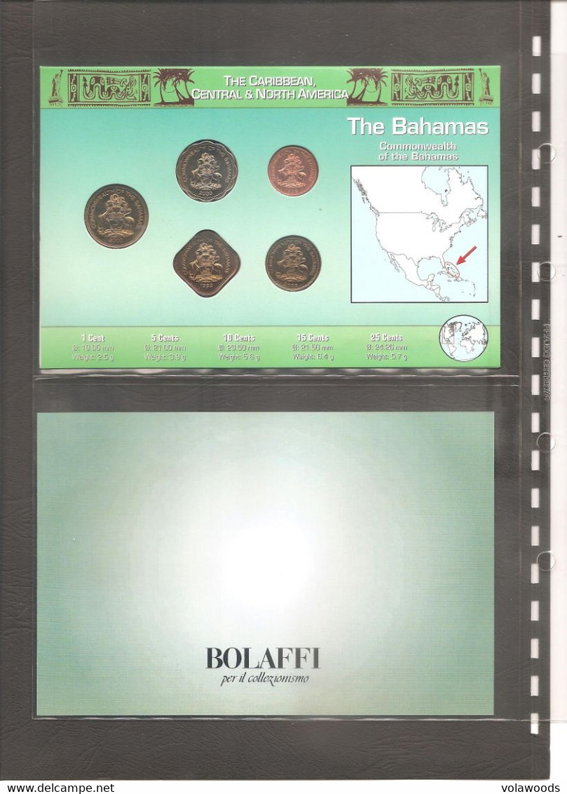 Bahamas - Folder Bolaffi "Monete Dal Mondo" Emissione Valori UNC - Bahamas