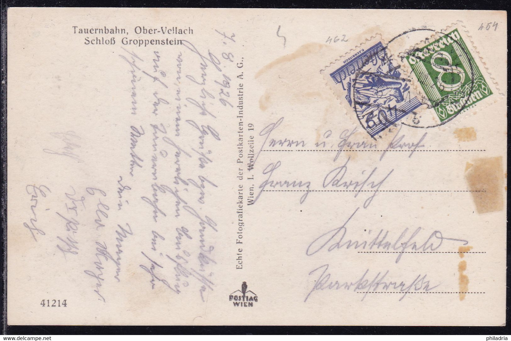 Obervellach, Castle, Mailed 1926 - Obervellach