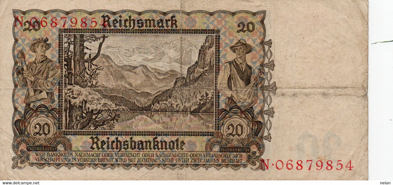 GERMANIA  20 REICHSMARK 1939  P-185 Circ - 20 Mark