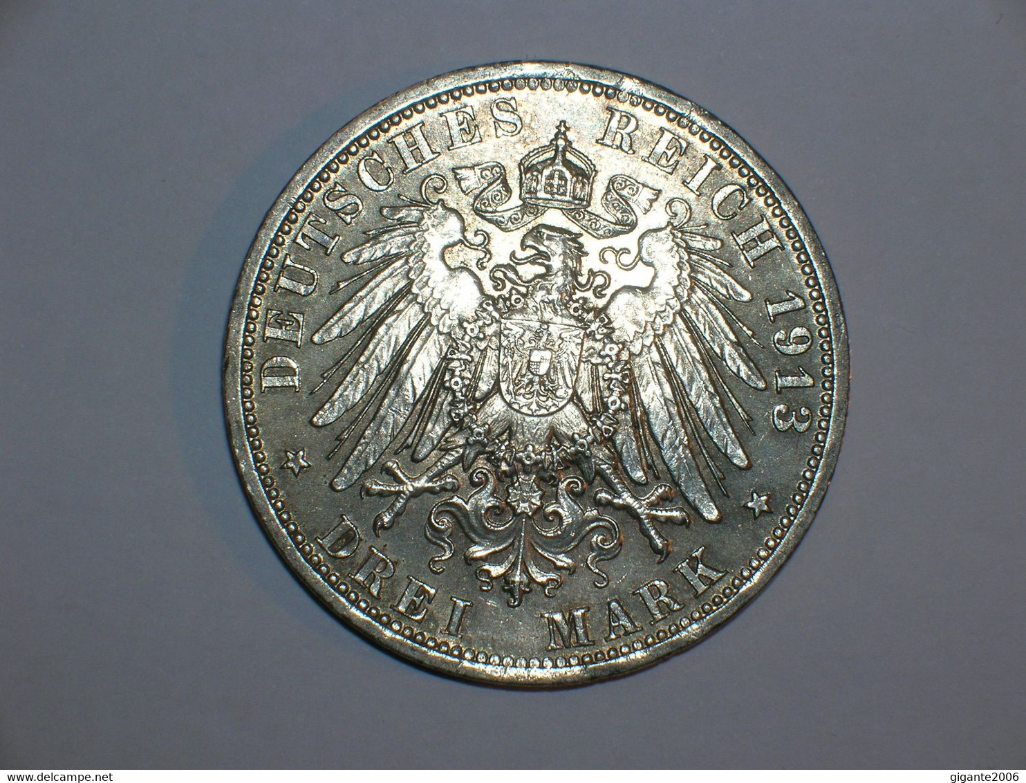 ALEMANIA/PRUSIA 3 MARCOS 1913 (3203) - 2, 3 & 5 Mark Silber