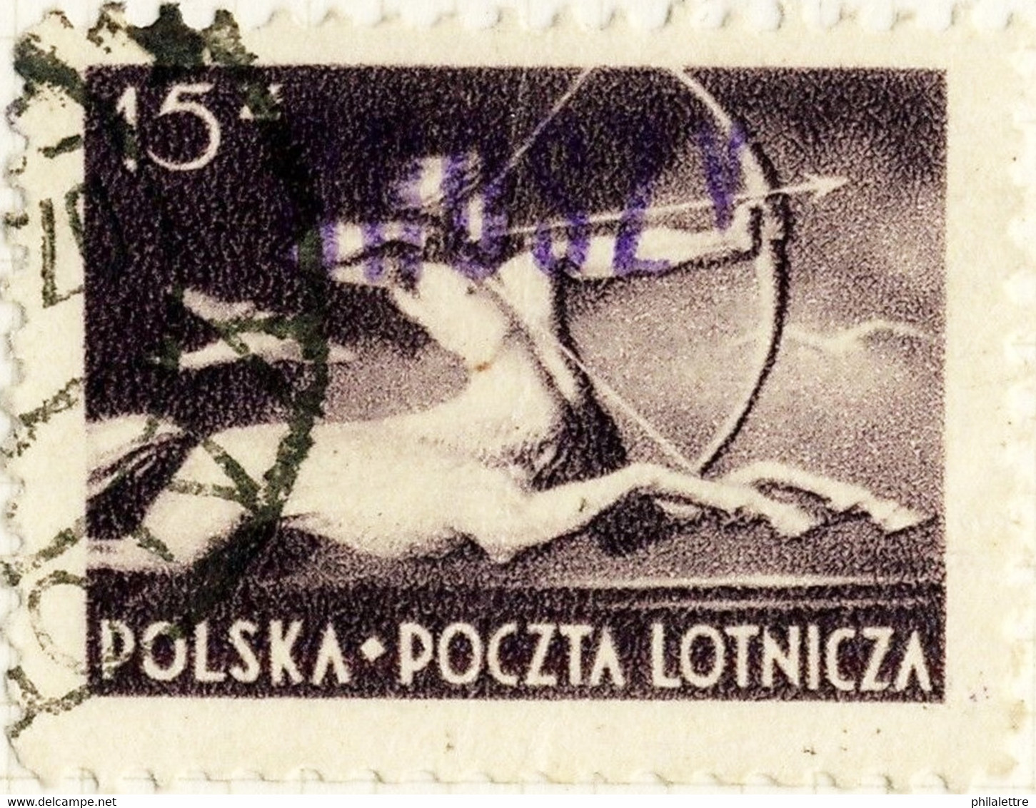 POLOGNE / POLAND 1950 GROSZY O/P T. 3 (Katowice Kt.1c Violet) Mi.586 (°KATOWICE) - Usados