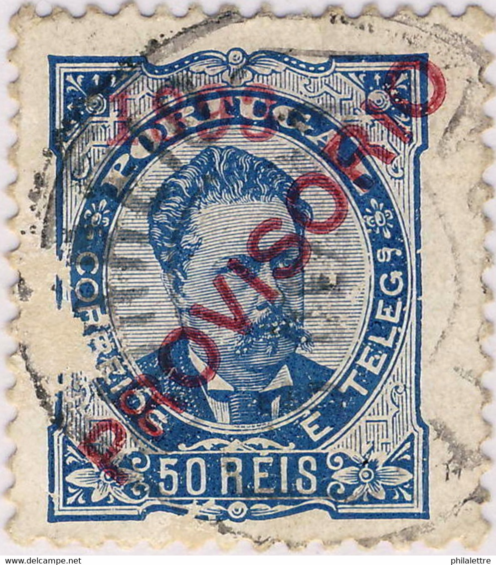 PORTUGAL 1893 - "1893 / PROVISORIO"  Sur/on 50 Reis Bleu/blue Yv./ Mi.91 - Gebruikt