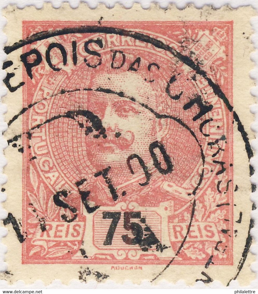 PORTUGAL 1900 " RECEBIDA DEPOIS DAS 6 HORAS  R  LISBOA (CENTRAL) " /Yv.135-Mi.131A - Usati