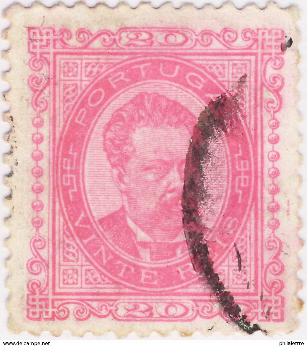 PORTUGAL Ca.1882/4 20R Rose Yv.58 / Mi.62 Used - Oblitérés