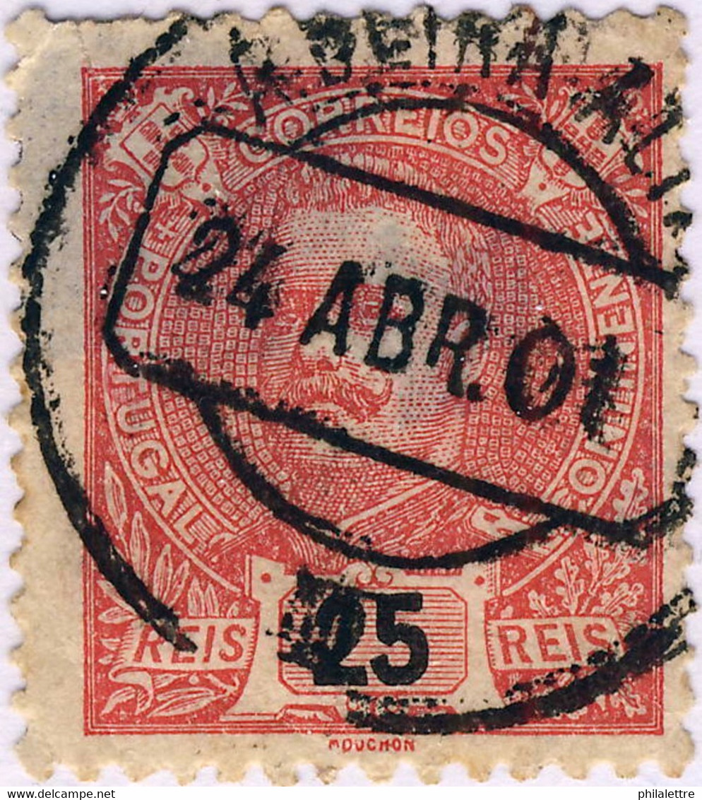 PORTUGAL 1901 " A. BEIRA ALTA / II " T.P.O. Circle Date Stamp On Mi.147 25R Rose - Gebraucht