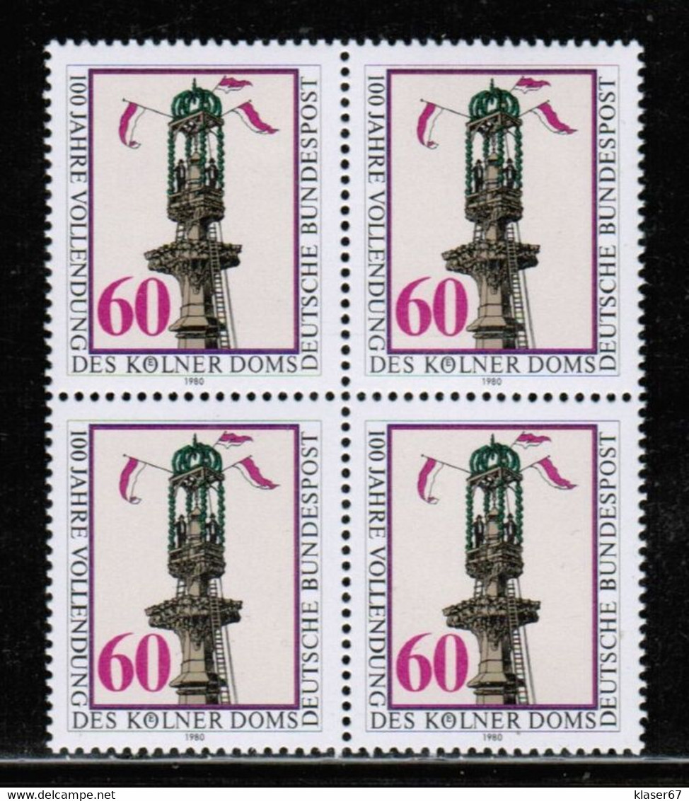DE 1980 MI 1064 4er Block MNH - Unused Stamps