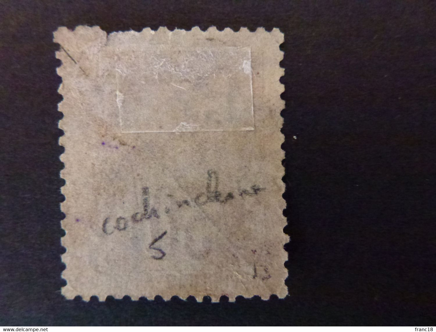 Cochinchine N°5 (*) Neuf Sans Gomme , Légère Entaille En Haut - Unused Stamps